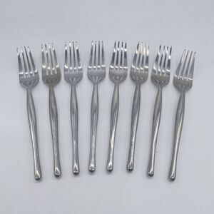 Set OF 8 HAMPTON SILVERSMITHS Stainless HSV84 Salad Forks 6 7/8"